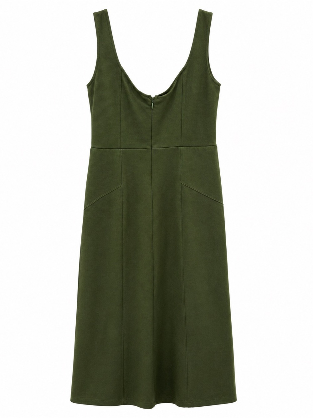 Anthropologie Maeve Olive Green Button Front Midi Dress Women’s 2 Knee length - Picture 2 of 4